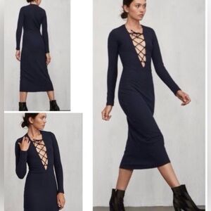 Reformation Navy Mini Dress